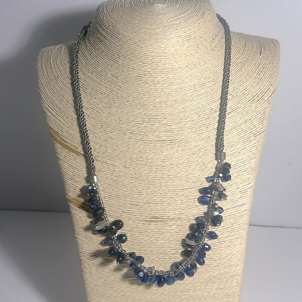 Necklace blue beads vintage
